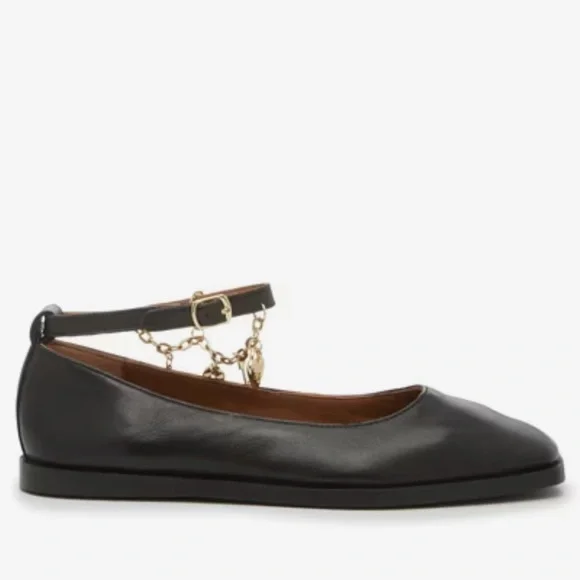 Free People Black Ankle Strap Ballet Flats - Picture 5 of 9